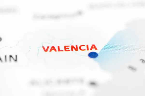 Valencia. Spain on the map