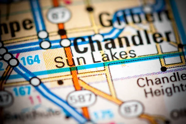 Sun Lakes Arizona Usa Map — Stok fotoğraf