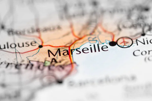 Marsella Francia Mapa — Foto de Stock