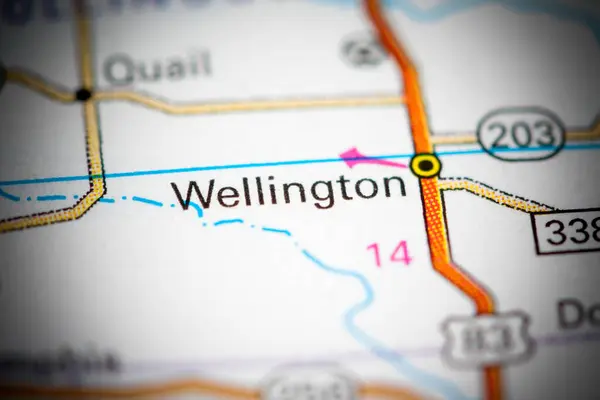 Wellington Texas Eua Sobre Mapa — Fotografia de Stock