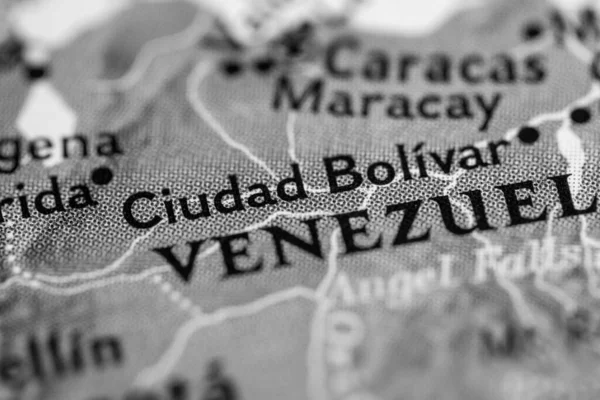 Ciudad Bolivar Venezuela Auf Der Karte — Stockfoto