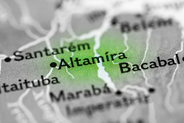 Altamira Brasil Mapa — Foto de Stock