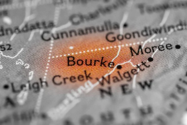 Bourke, Australia on the map