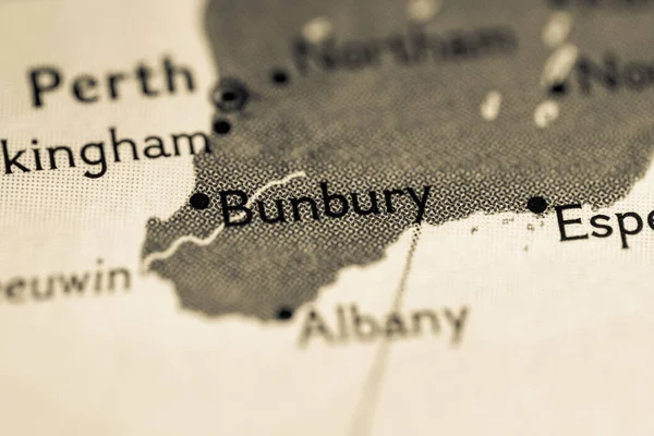 Bunbury, Australia on the map