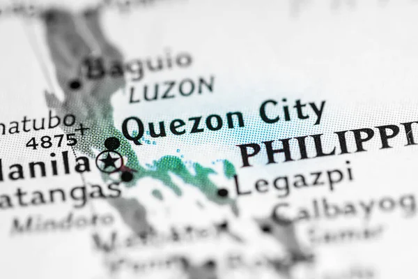 Quezon City Filipinas Mapa — Fotografia de Stock