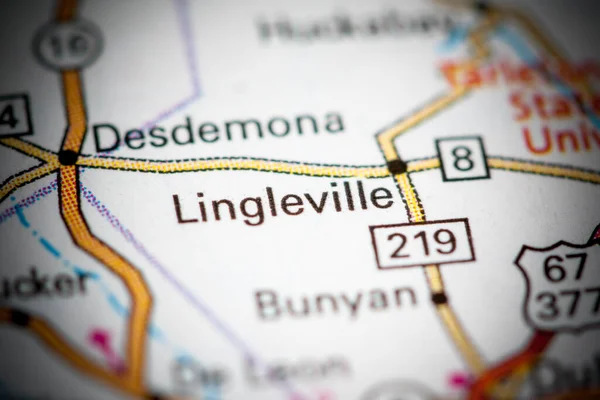 Λινγκλεβίλ Τέξας Usa Ένα Χάρτη — Φωτογραφία Αρχείου