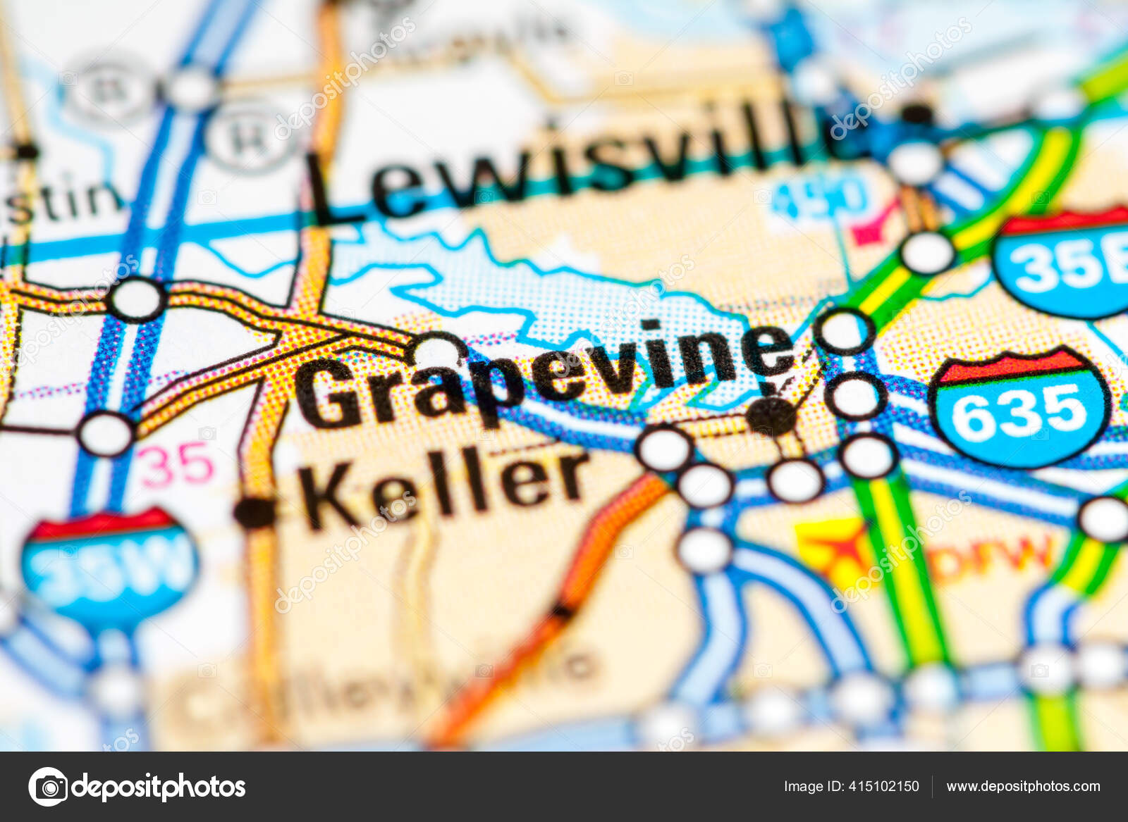 Grapevine Texas Usa Map Stock Photo by ©aliceinwonderland2020 415102150