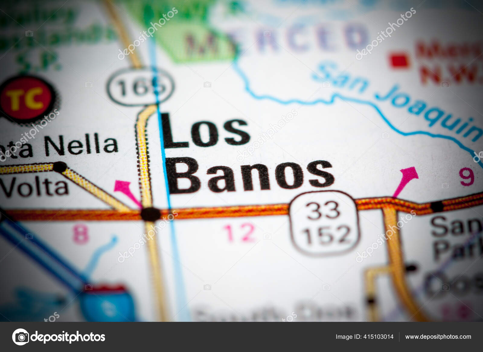Los Banos California Usa Map — Stock Photo © aliceinwonderland2020