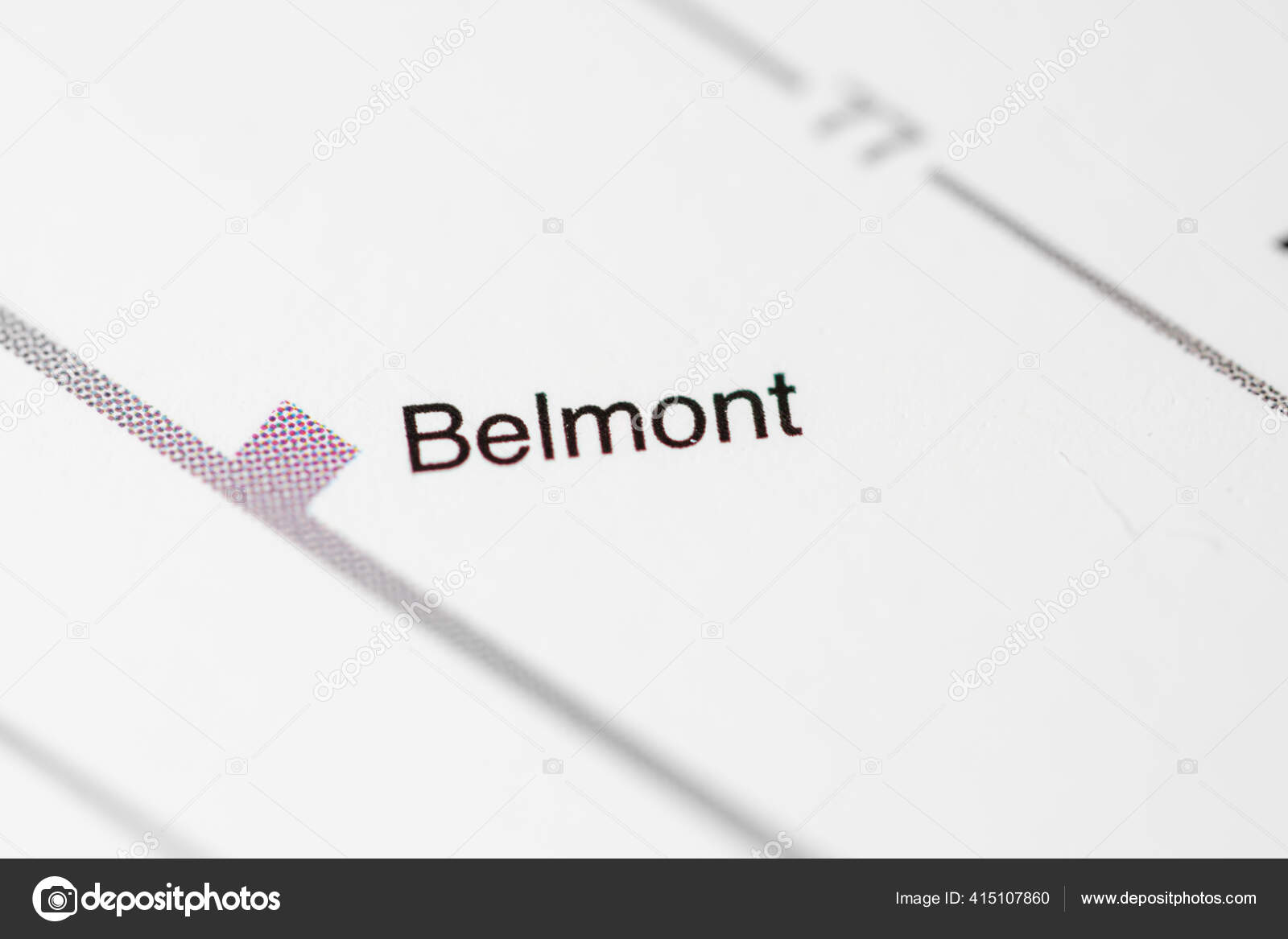 Belmont Station Boston Metro Map Stock Photo by ©aliceinwonderland2020