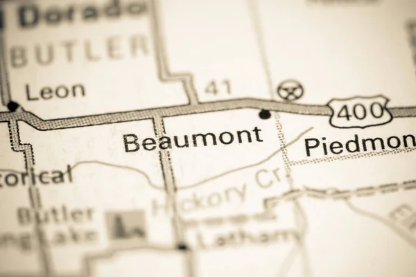 Beaumont Kansas Usa Map — 스톡 사진