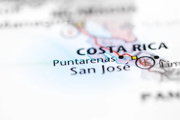 Puntarenas Costa Rica Mapa — Foto de Stock