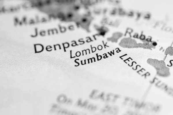 Lombok Interactieve Kaart — Stockfoto