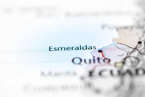 Esmeraldas Equador Mapa — Fotografia de Stock