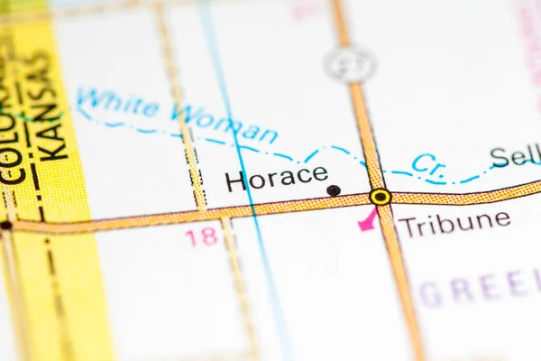 Horace Kansas Eeuu Mapa —  Fotos de Stock