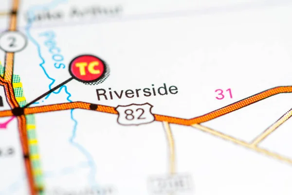 Riverside Novo México Eua Sobre Mapa — Fotografia de Stock