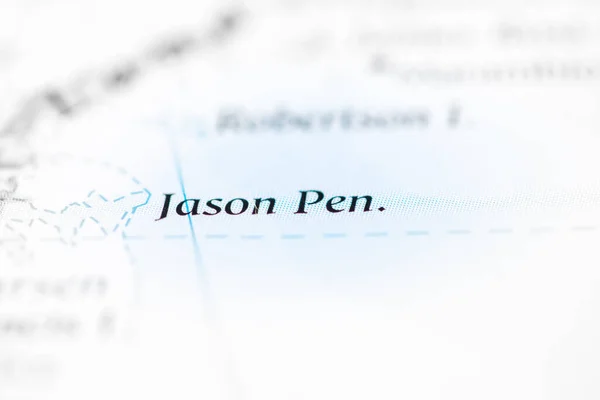 Jason Peninsula Antártida Mapa — Fotografia de Stock