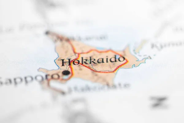 Hokkaido. Japan on the map