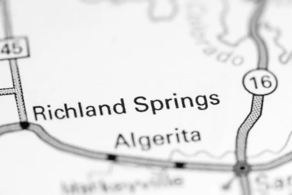 Richland Springs Texas Usa Map — Stock Photo, Image