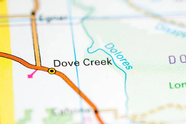 Dove Creek Colorado Eua Sobre Mapa — Fotografia de Stock