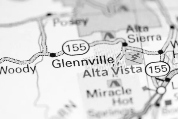 Met Glennville Californië Usa Een Kaart — Stockfoto
