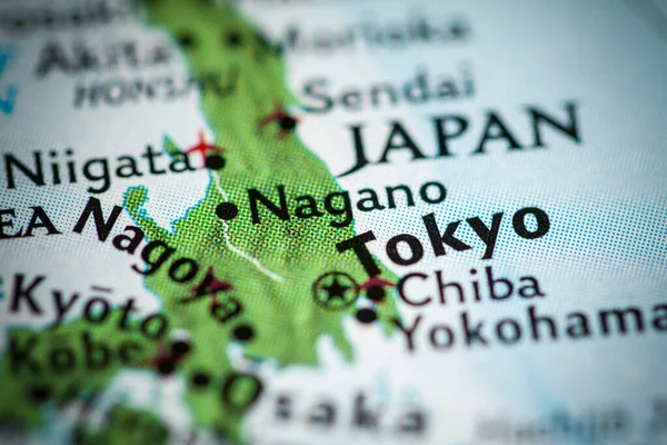 Nagano, Japan on the map