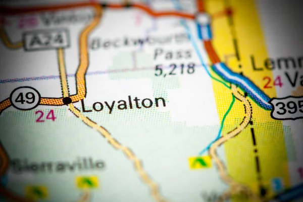 Loyalton California Eeuu Mapa — Foto de Stock