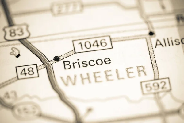 Briscoe Vagyok Texasban Usa Térképen — Stock Fotó