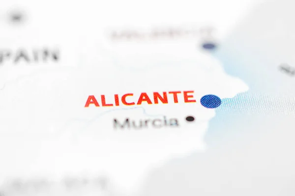 Alicante España Mapa — Foto de Stock