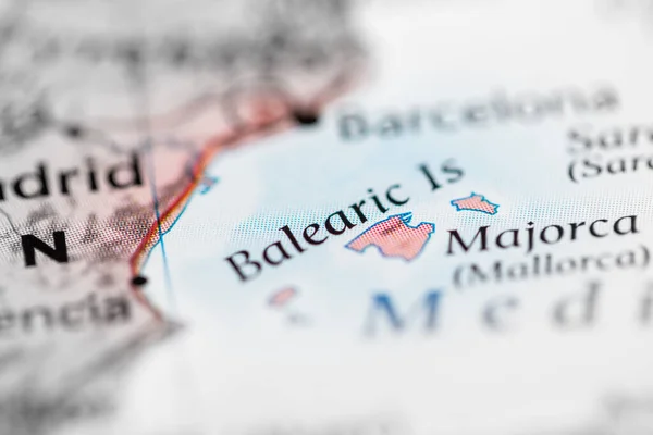 Islas Baleares España Mapa — Foto de Stock