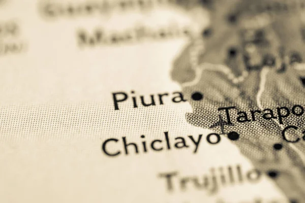 Piura Peru Map — Stock Photo, Image
