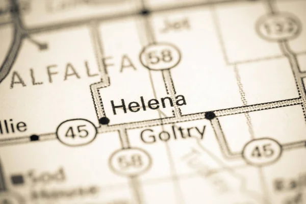 Helena Oklahoma Usa Map — 스톡 사진