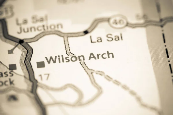 Wilson Arch Utah Usa Map — ストック写真