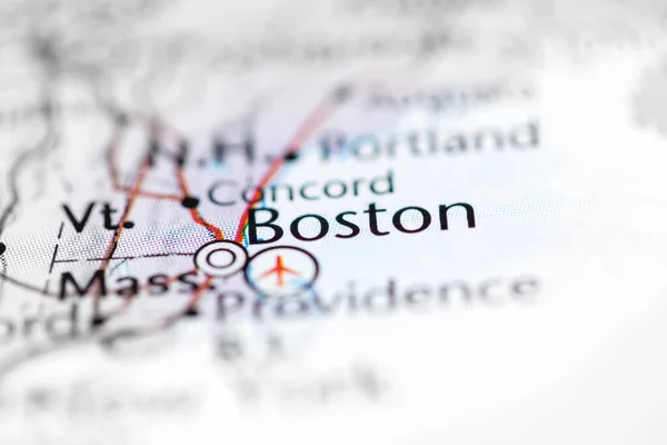 Boston États Unis Sur Carte — Photo