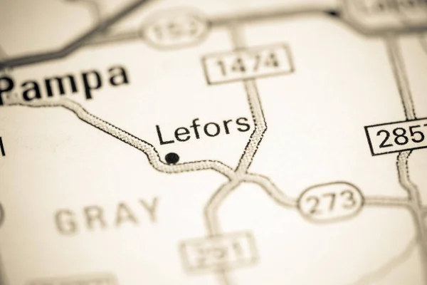 Lefors Texas Usa Map — 스톡 사진