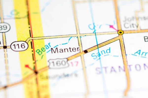 Manto Kansas Eeuu Mapa — Foto de Stock