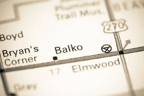 Balko Oklahoma Usa Map — Stock Photo, Image