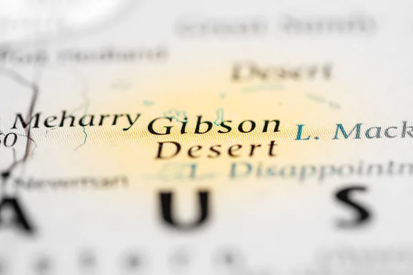 Gibson Desert. Australia on the map