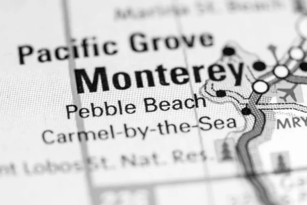 Spiaggia Ghiaia California Stati Uniti Una Mappa — Foto Stock