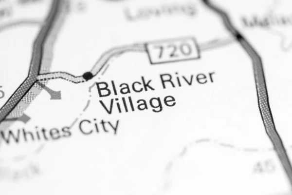 Black River Village Novo México Eua Sobre Mapa — Fotografia de Stock