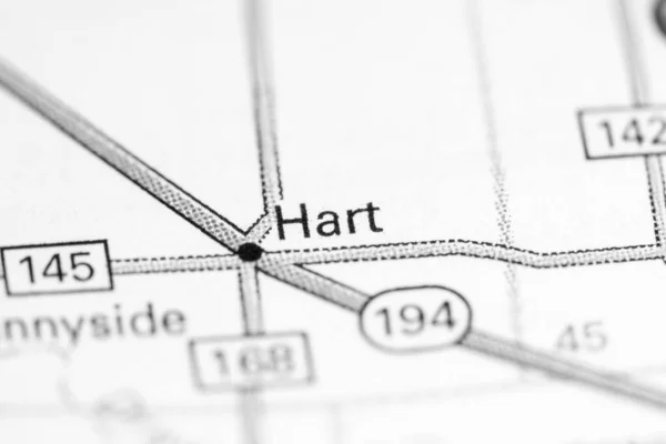 Hart Texas Eua Sobre Mapa — Fotografia de Stock