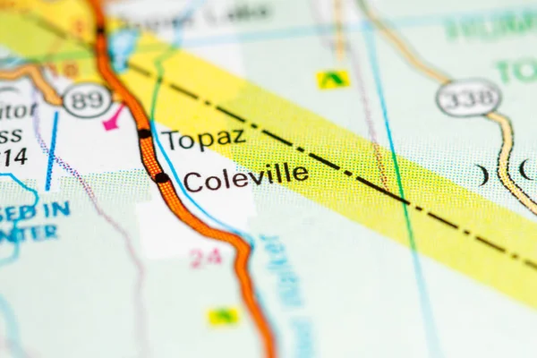 Coleville California Eeuu Mapa — Foto de Stock