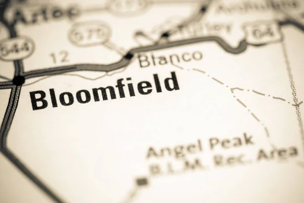 Bloomfield Nuovo Messico Stati Uniti Una Mappa — Foto Stock