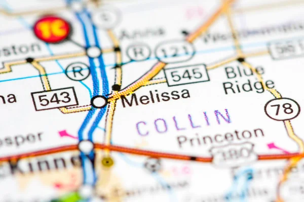 Melissa Texas Eeuu Mapa — Foto de Stock