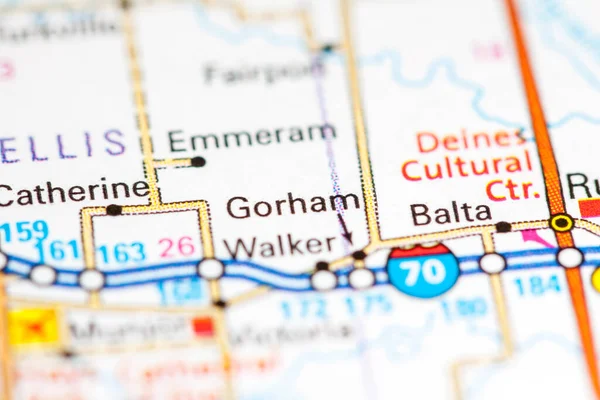 Gorham Kansas Usa Map — Stok fotoğraf