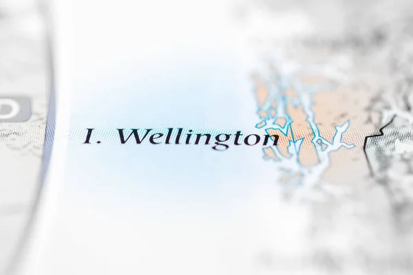 Wellington Chile Mapa — Fotografia de Stock