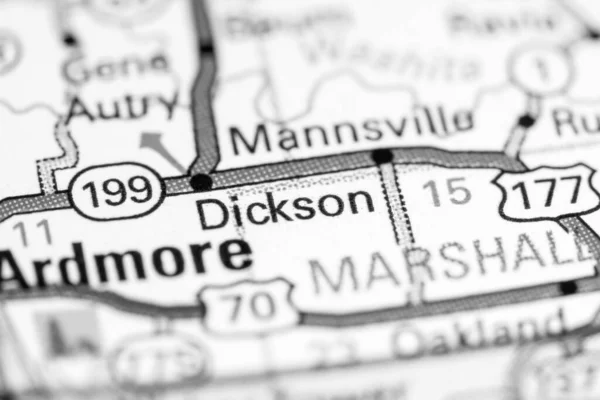 Dickson Oklahoma Stati Uniti Una Mappa — Foto Stock