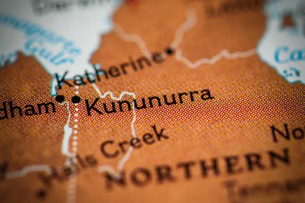 Kununurra Austrália Mapa — Fotografia de Stock