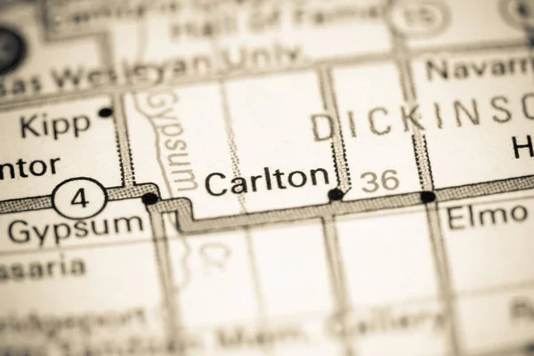 Carlton Kansas États Unis Sur Une Carte — Photo