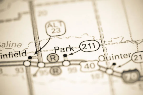 Parque Kansas Eeuu Mapa —  Fotos de Stock