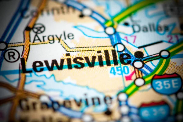 Lewisville Texas Usa Map — Stock Photo, Image